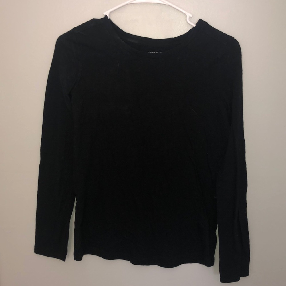 Long sleeve plain black shirt